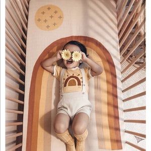 Spearmint Love Boho Rainbow Crib Sheet